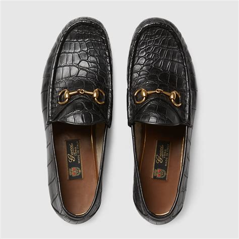 alligator gucci loafers|crocodile loafers men's.